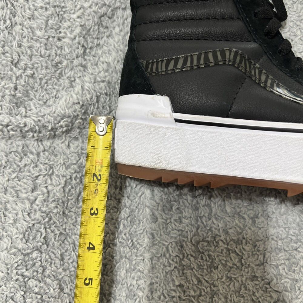 Vans platform suede leather zebra striped sneakers Sz 8 - Picture 4 of 12